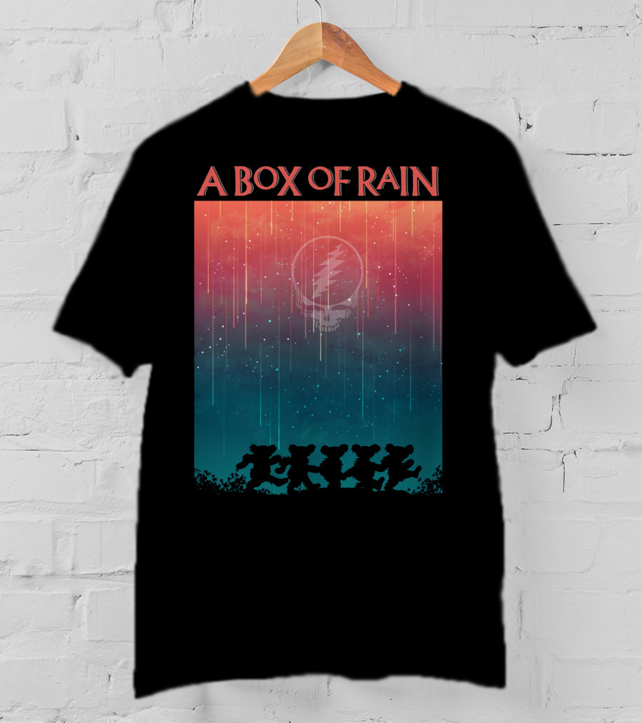A Box Of Rain Grateful Dead Dancing Bears Steal Your Face T-Shirt