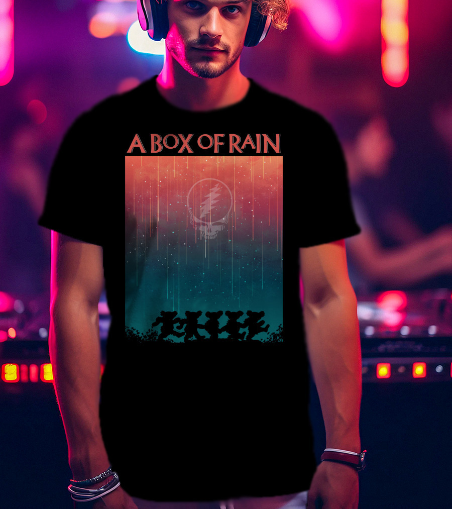 A Box Of Rain Grateful Dead Dancing Bears Steal Your Face T-Shirt