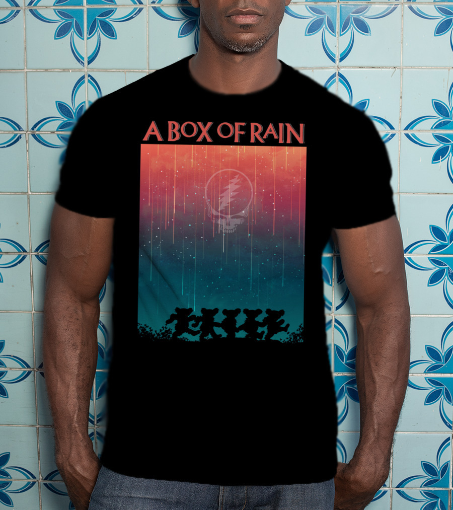 A Box Of Rain Grateful Dead Dancing Bears Steal Your Face T-Shirt