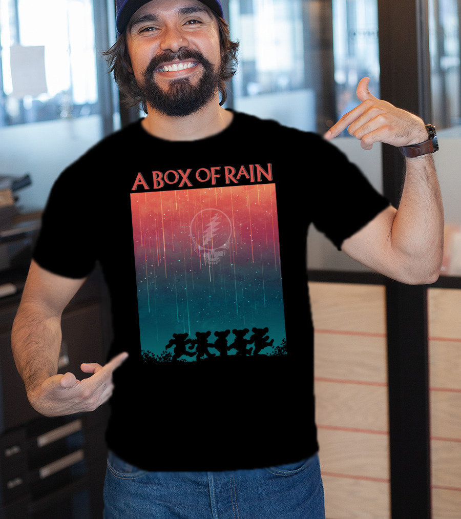 A Box Of Rain Grateful Dead Dancing Bears Steal Your Face T-Shirt