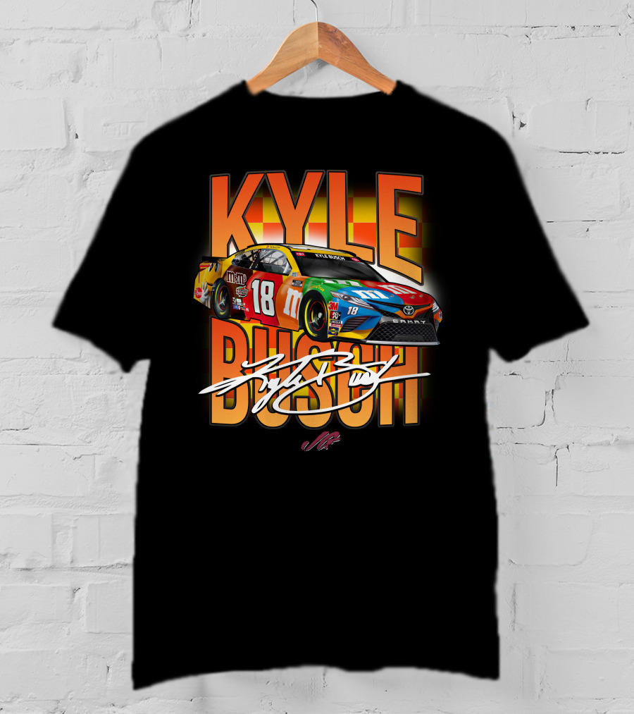 KYLE BUSCH NASCAR Joe Gibbs Racing 18 M&M's Car T-Shirt