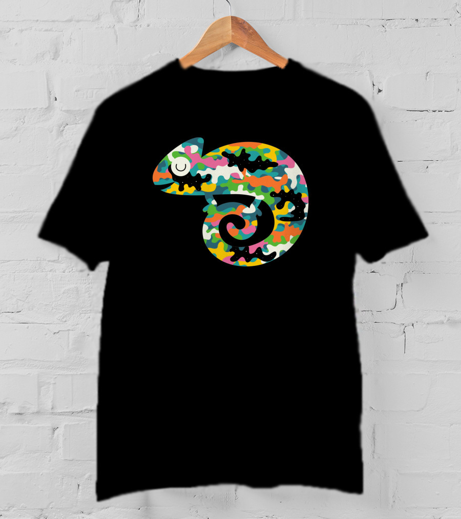 Alive 1371502 Colorful Camouflage Chameleon T-Shirt