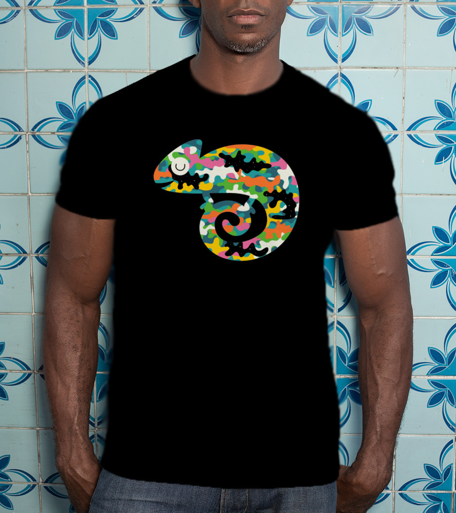 Alive 1371502 Colorful Camouflage Chameleon T-Shirt