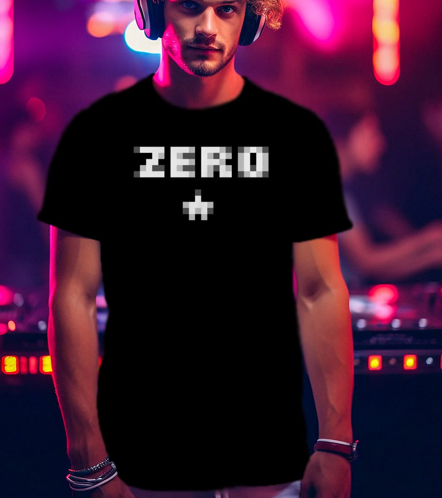 Alt Rock Band Zero 298786 Pixel Text T-Shirt