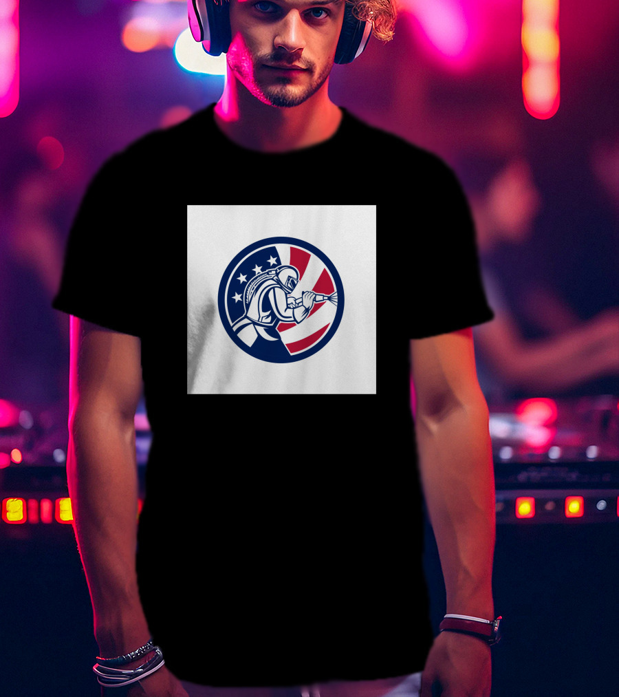 American Sandblaster Flag Circle Usa Abrasive Blasting T-Shirt