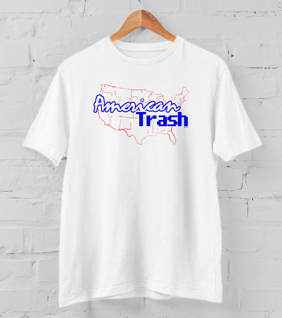 American Trash Map Outline T-Shirt