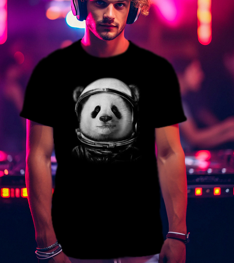 Astronaut Panda 6525 Space Helmet Adventure T-Shirt