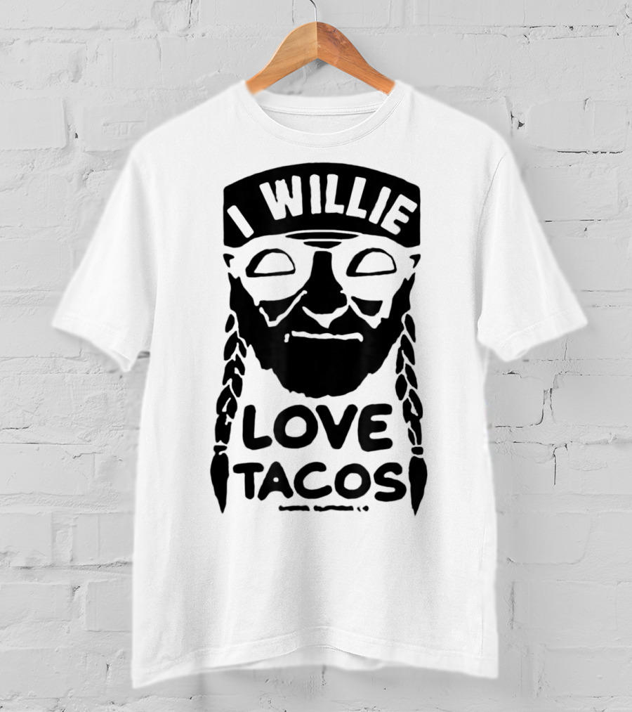 I Willie Love Tacos Face With Braided Hair T-Shirt