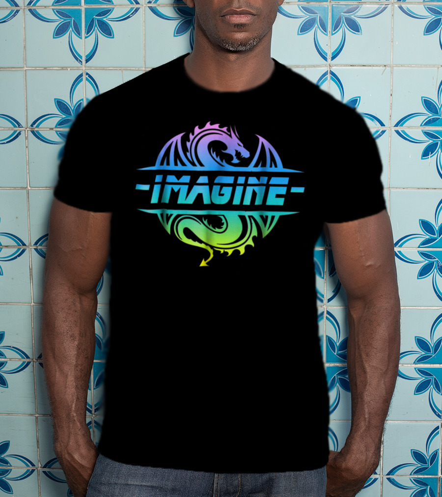 Imagine Fantasy Dragon Emblem T-Shirt