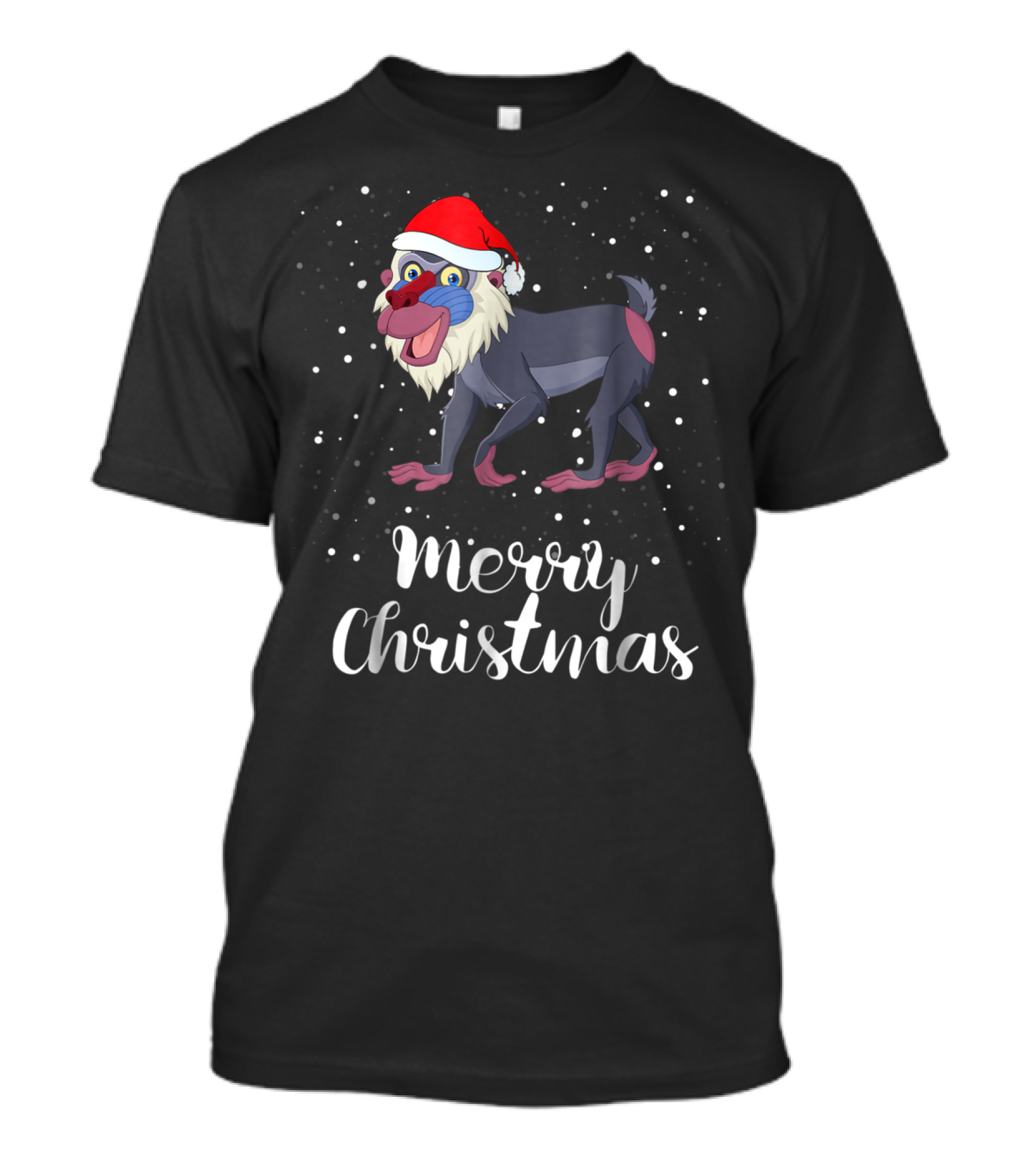 Merry Christmas Baboon Funny Family Group Matching T-Shirt
