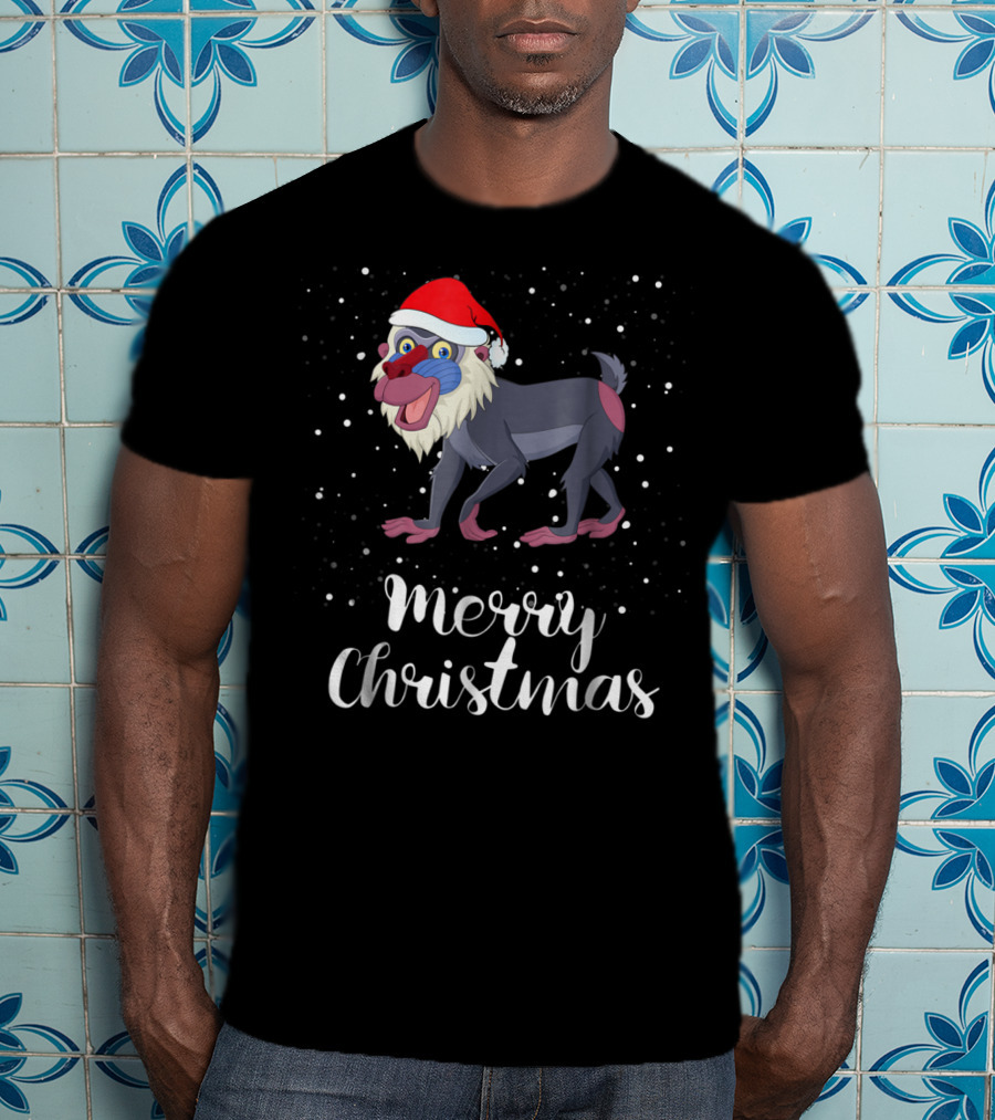 Merry Christmas Baboon Funny Family Group Matching T-Shirt
