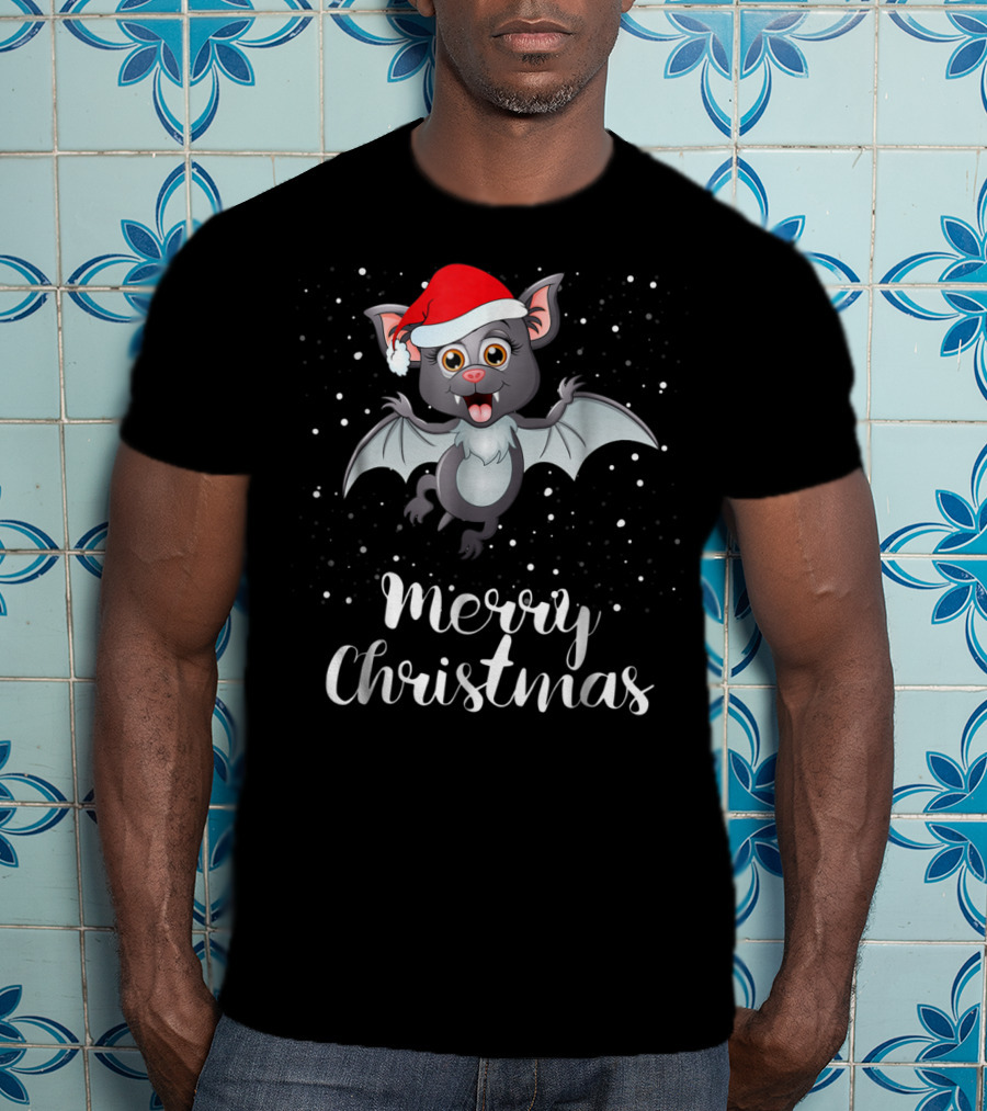 Merry Christmas Bat Funny Matching Family Group T-Shirt