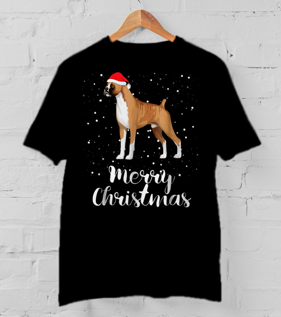 Merry Christmas Boxer Funny Family Group T-Shirt