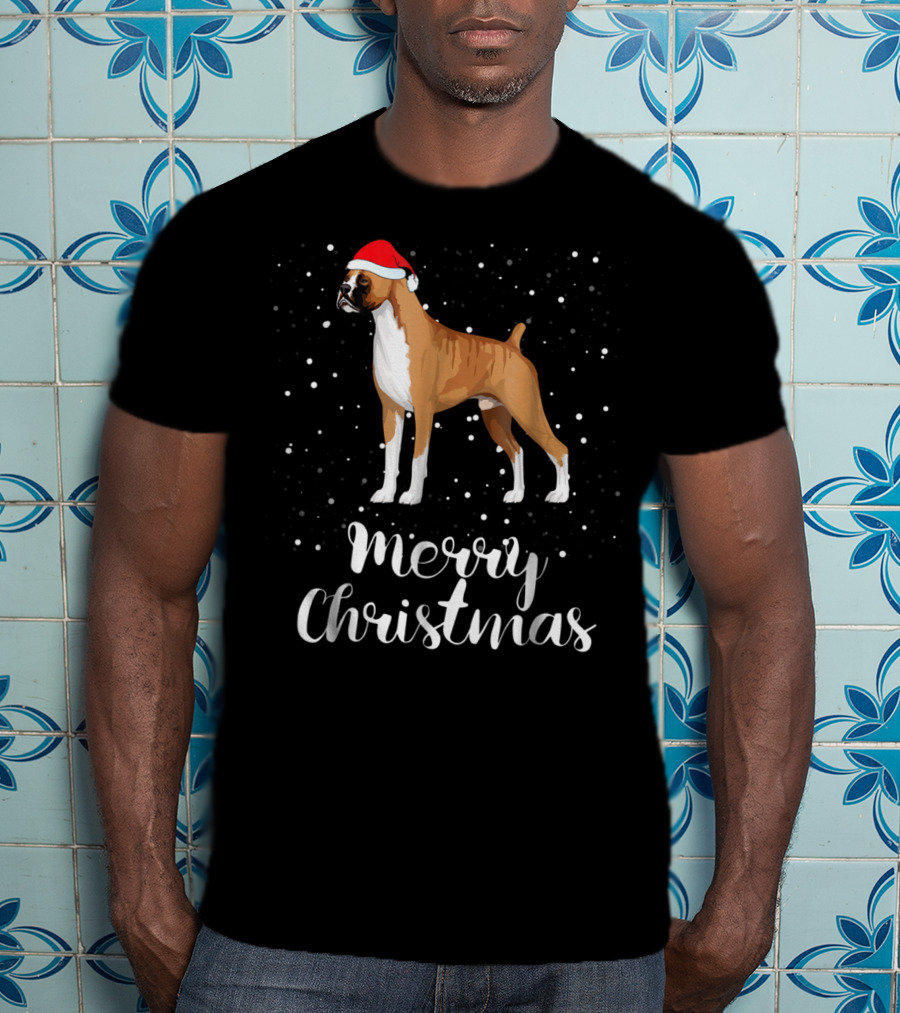 Merry Christmas Boxer Funny Family Group T-Shirt