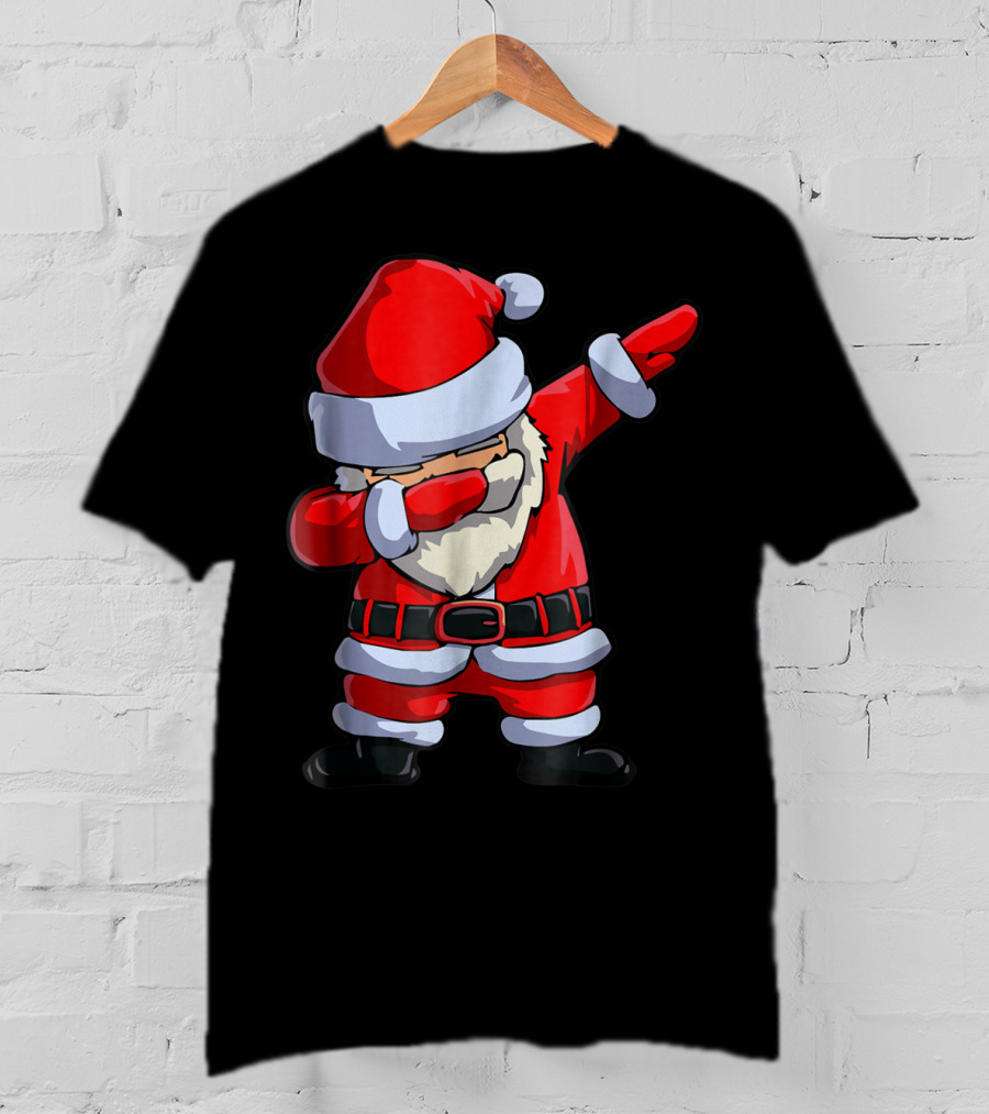 Christmas Dabbing Santa Kids Xmas Tees9 Iconic Festive Dance Motif T-Shirt