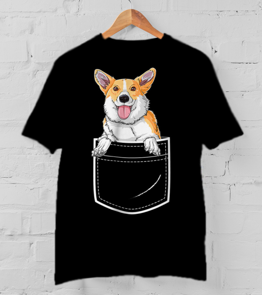 Corgi Puppy In Your Front Pocket For Men T-Shirt