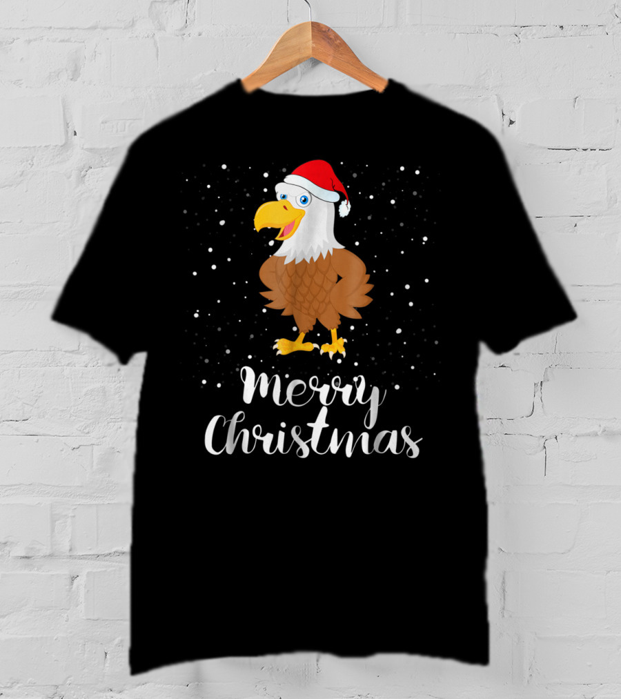 Merry Christmas Eagle Funny Christmas Matching Family Group T-Shirt