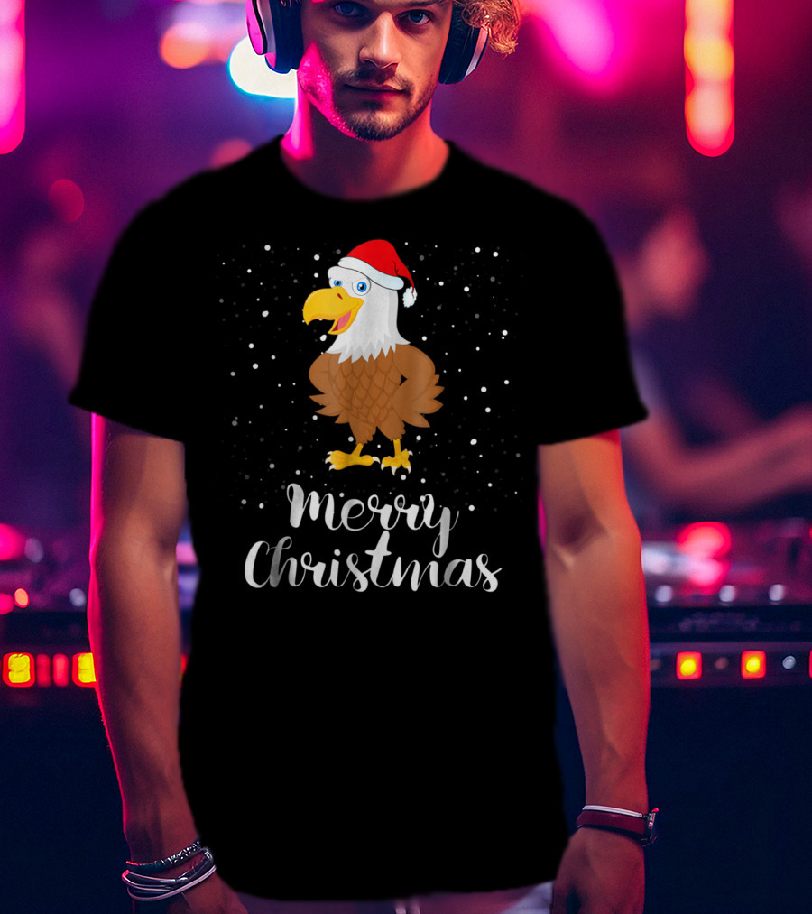 Merry Christmas Eagle Funny Christmas Matching Family Group T-Shirt