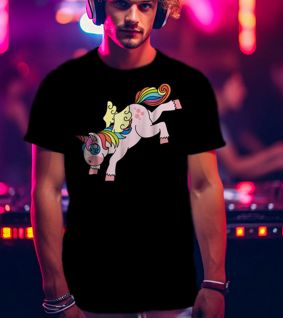 Flying Unicorn Cute And Colorful Rainbow Wings Edition11 T-Shirt