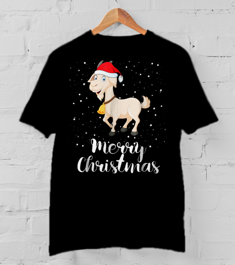 Merry Christmas Goat Funny Matching Family Holiday Group T-Shirt