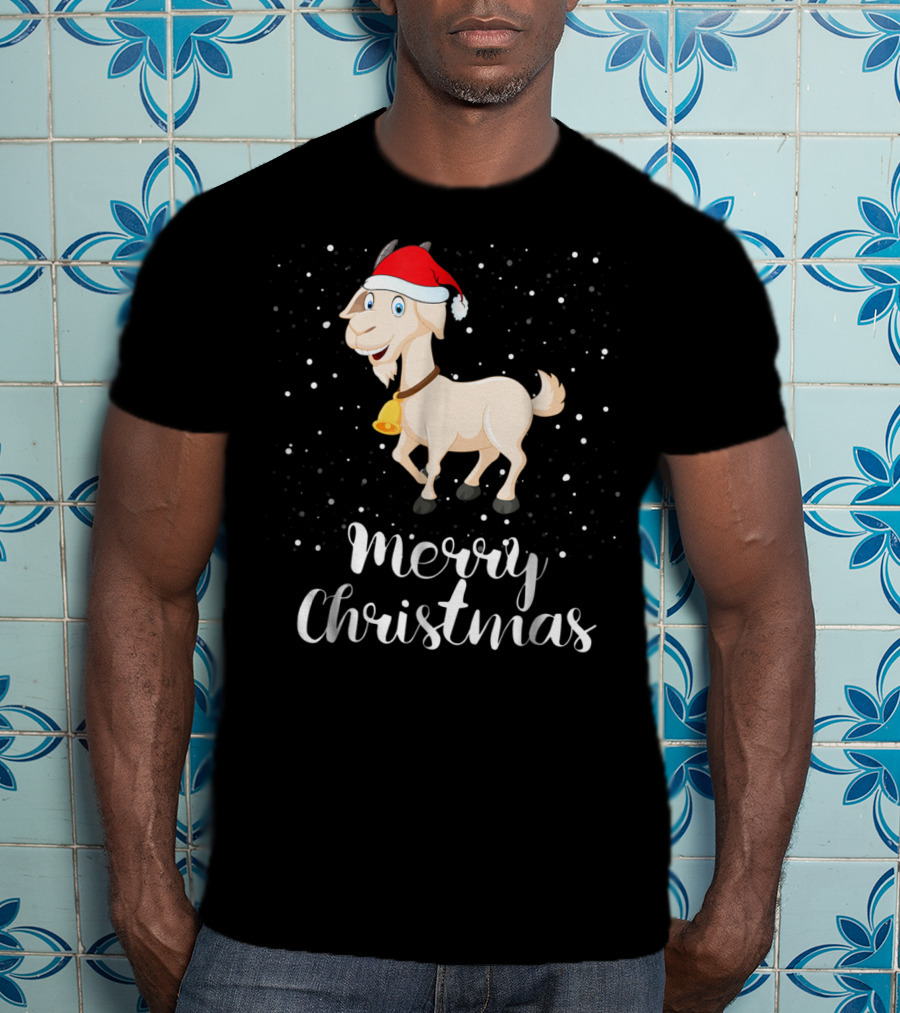 Merry Christmas Goat Funny Matching Family Holiday Group T-Shirt
