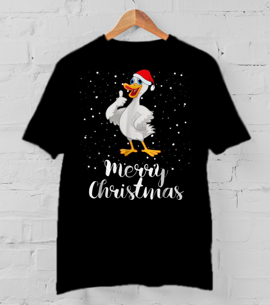 Merry Christmas Goose Funny Matching Family Group T-Shirt