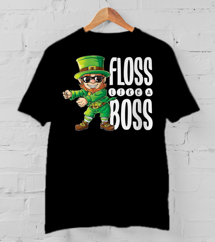 Floss Like A Boss Leprechaun St Patricks Day Boys2 T-Shirt
