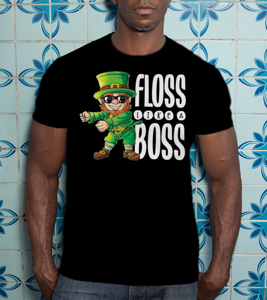Floss Like A Boss Leprechaun St Patricks Day Boys2 T-Shirt