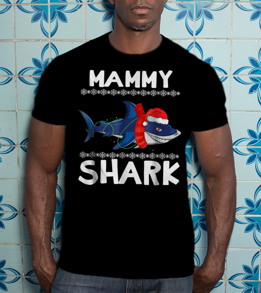 Mammy Shark Christmas Family Holiday T-Shirt