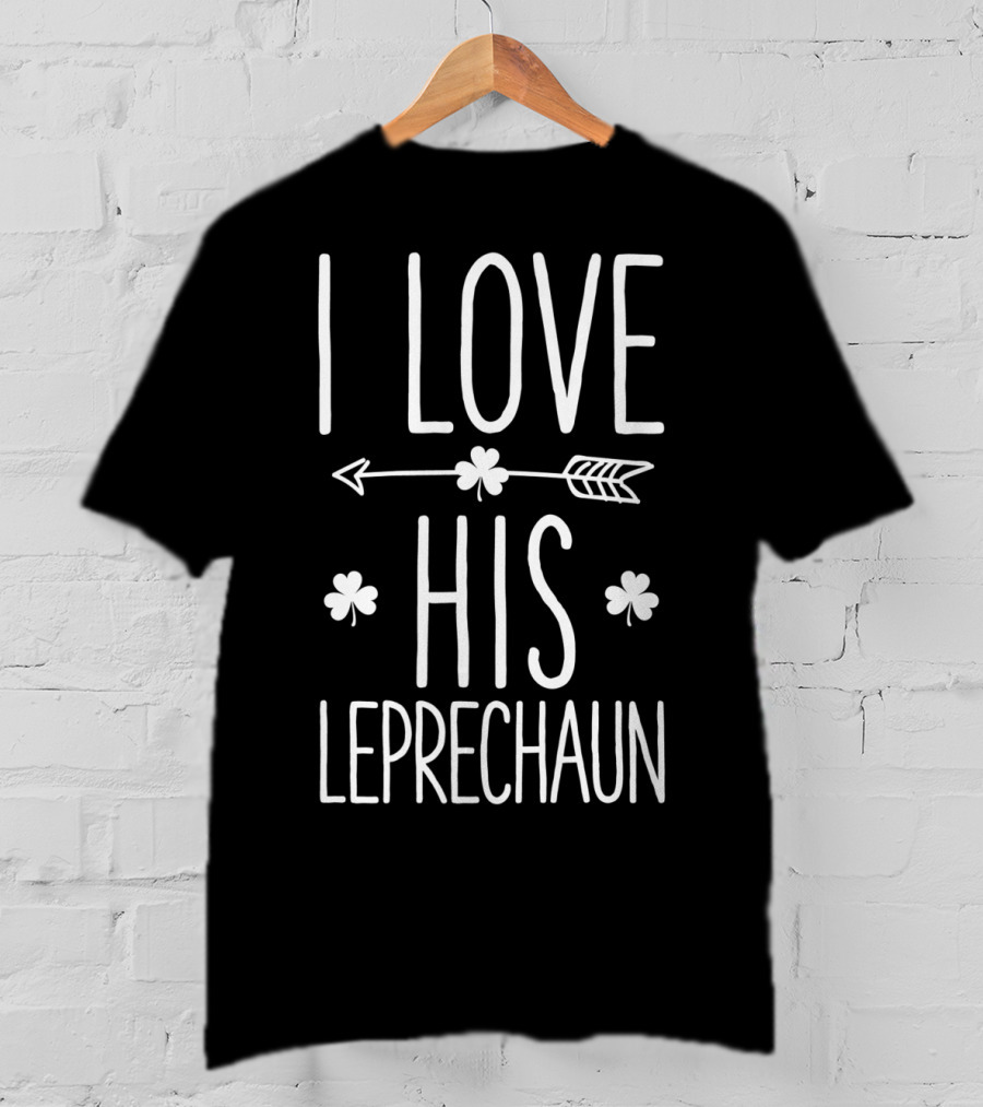I Love His Leprechaun St Patricks Day Matching Couple T-Shirt