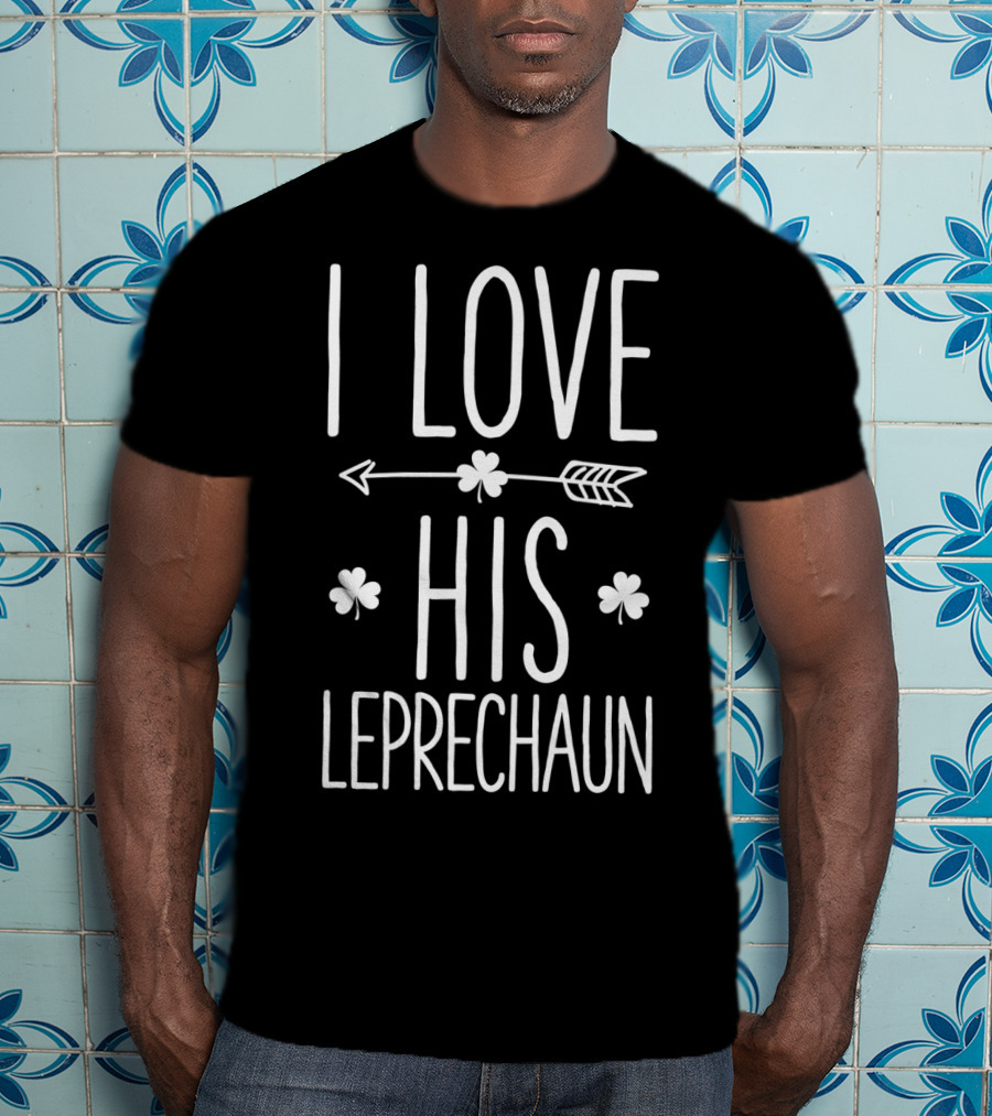 I Love His Leprechaun St Patricks Day Matching Couple T-Shirt