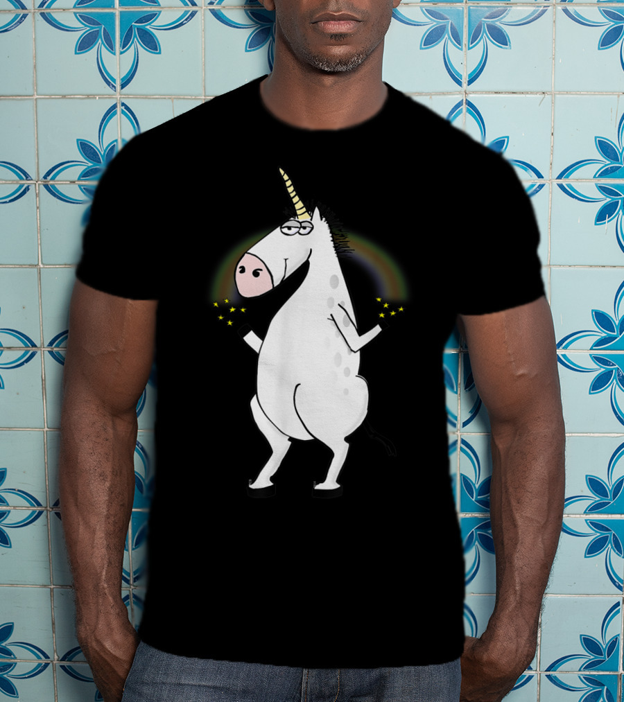 Party Unicorn Loves To Dance Hard To Electro Music With Sparkling Rainbow Vibes T-Shirt