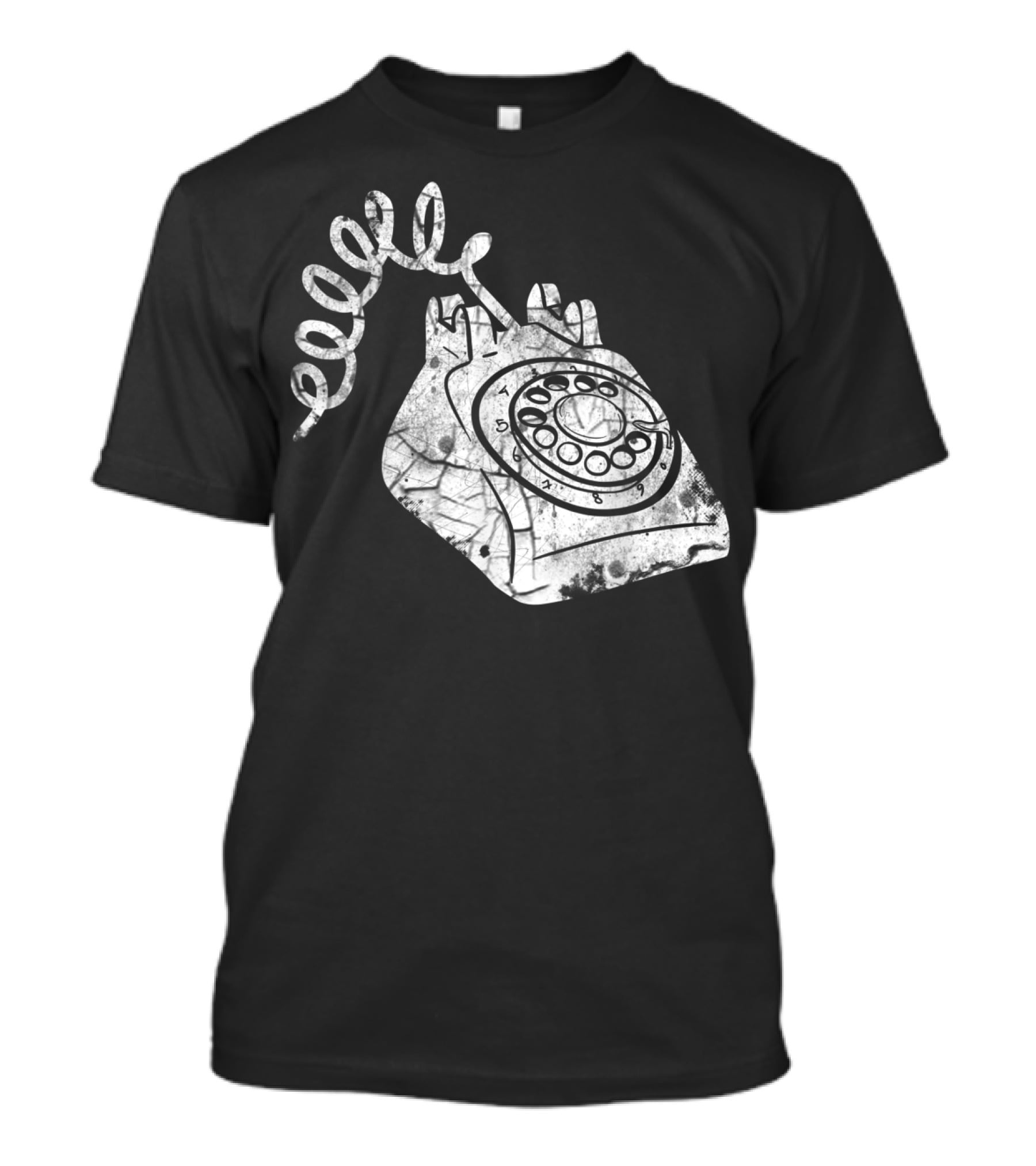 Vintage Phone Valentines Day Girls Boys Retro Rotary Telephone T-Shirt