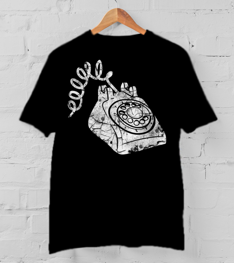 Vintage Phone Valentines Day Girls Boys Retro Rotary Telephone T-Shirt