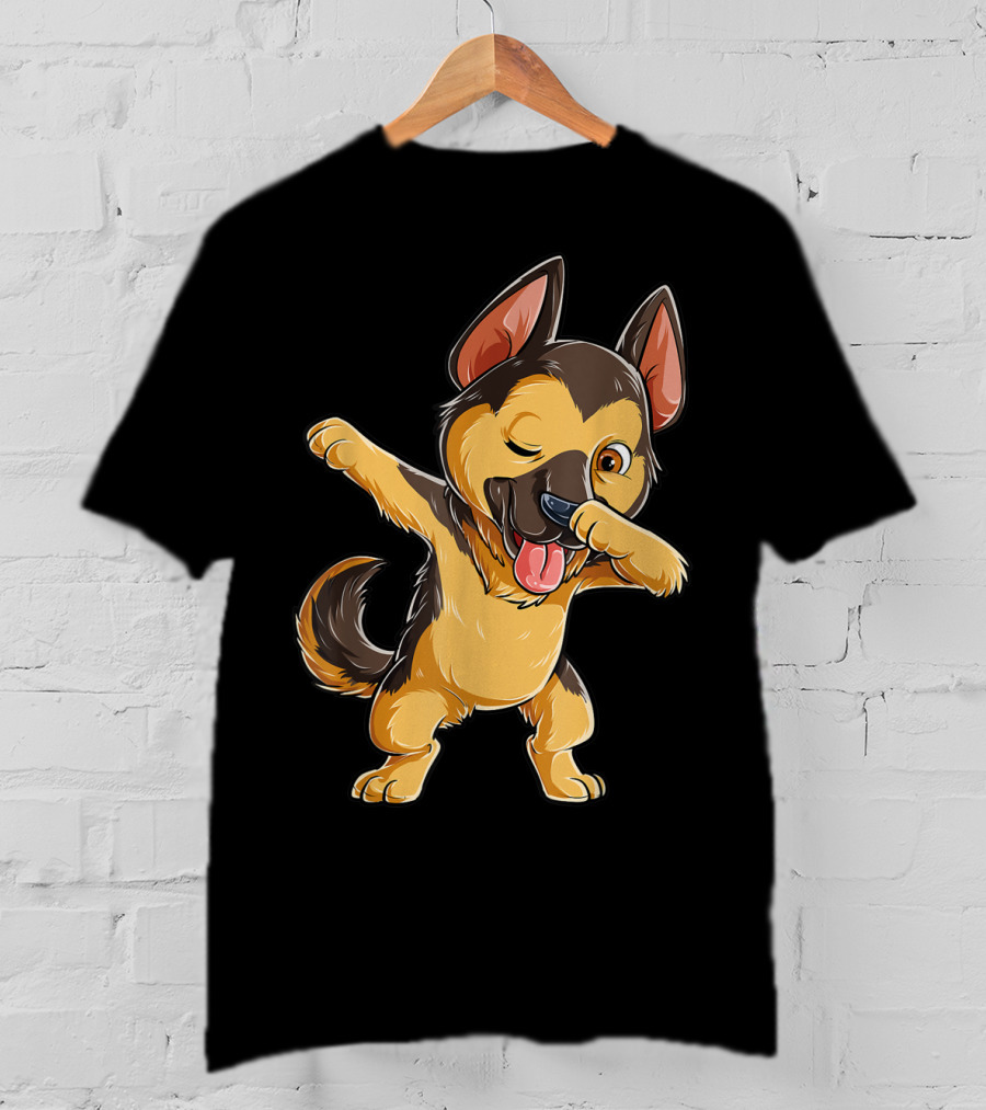 Dabbing German Shepherd Puppy Dance Boys Lover16 T-Shirt