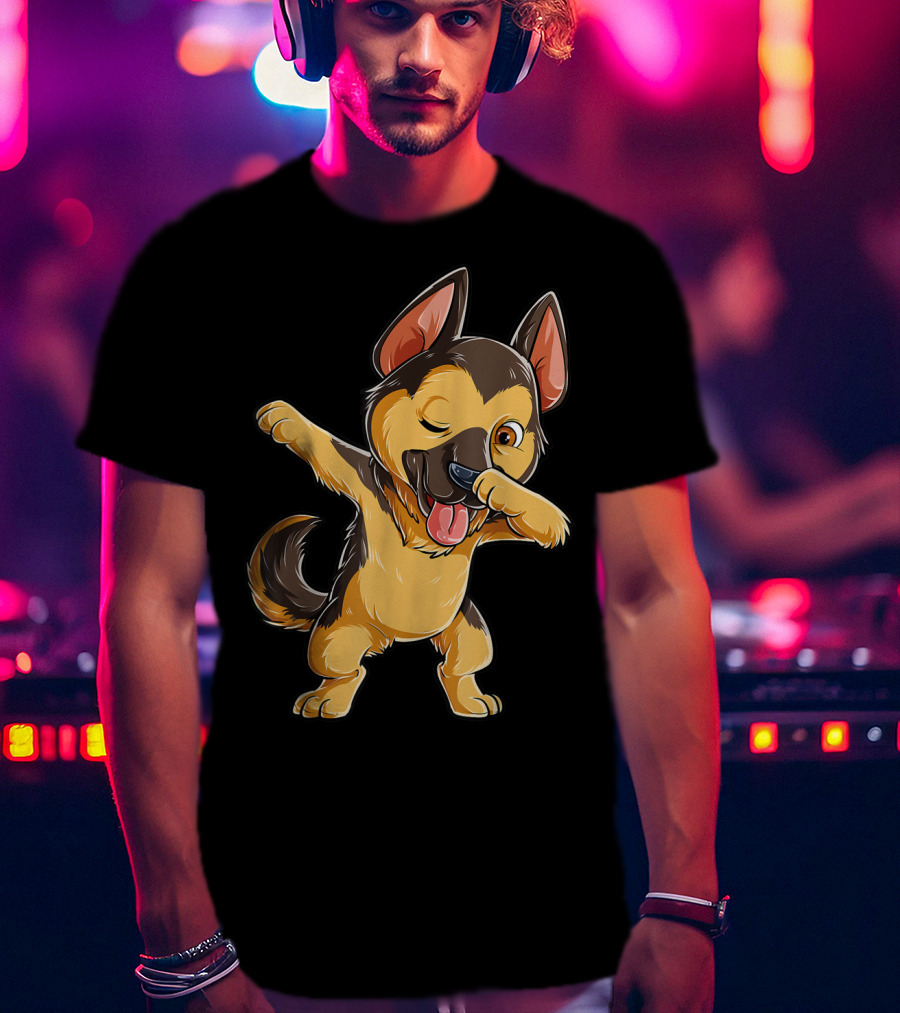 Dabbing German Shepherd Puppy Dance Boys Lover16 T-Shirt