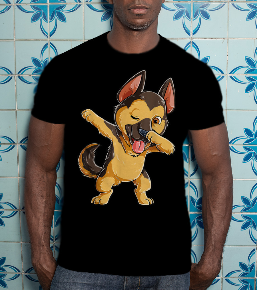 Dabbing German Shepherd Puppy Dance Boys Lover16 T-Shirt