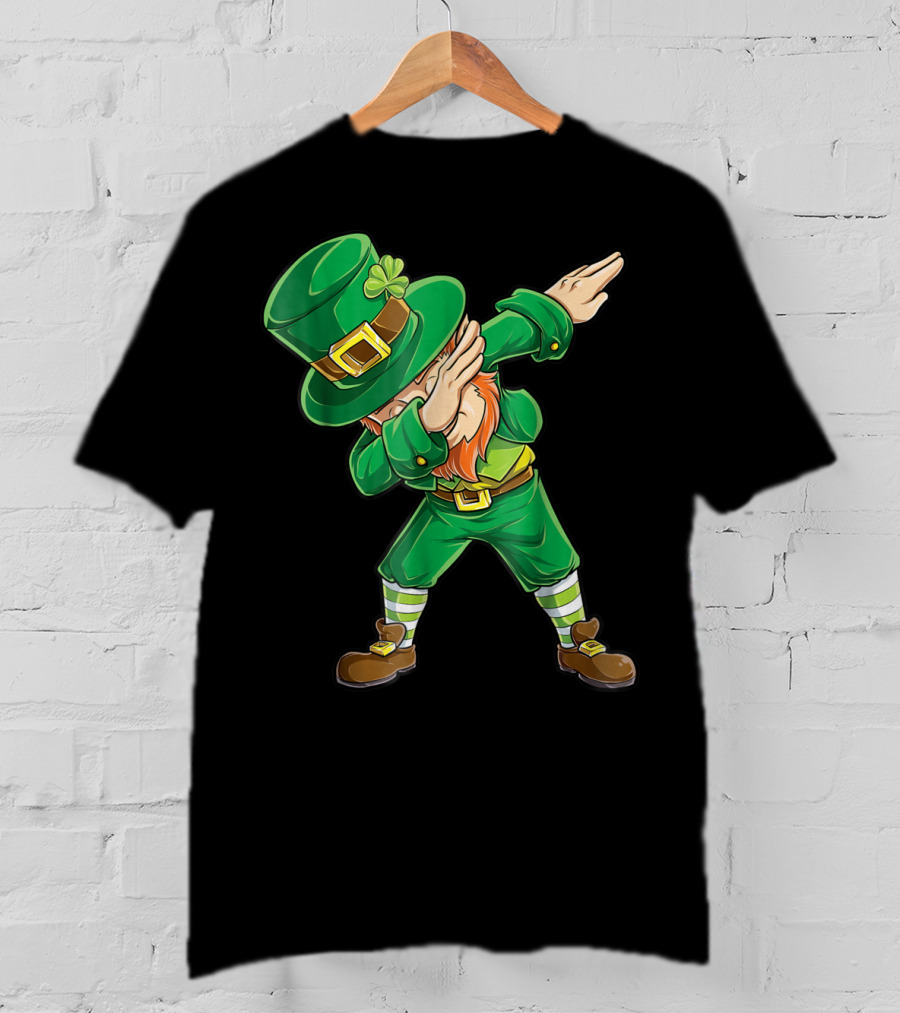 Dabbing Leprechaun St Patricks Day Boys Dab20 Dance Pose T-Shirt