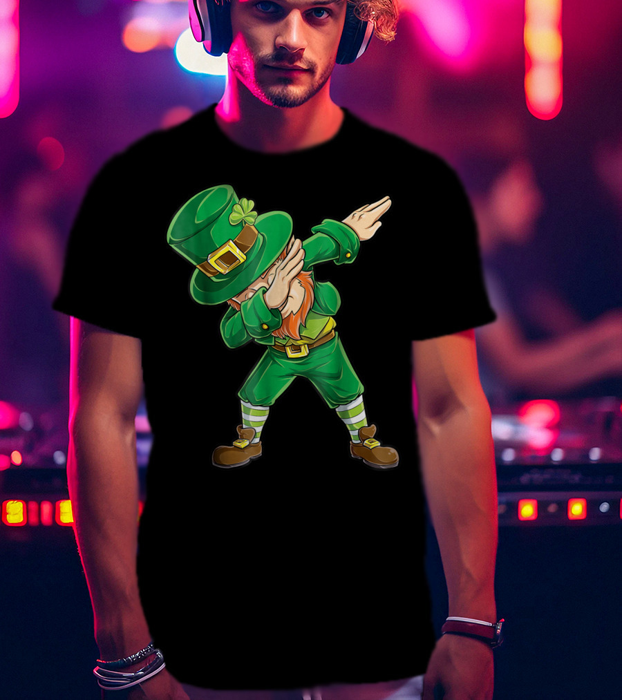 Dabbing Leprechaun St Patricks Day Boys Dab20 Dance Pose T-Shirt