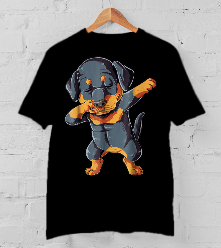 Rottweiler Dab Dance Puppy Kids Boys Lovers 13 T-Shirt