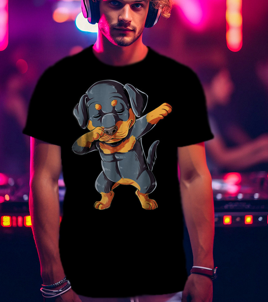 Rottweiler Dab Dance Puppy Kids Boys Lovers 13 T-Shirt