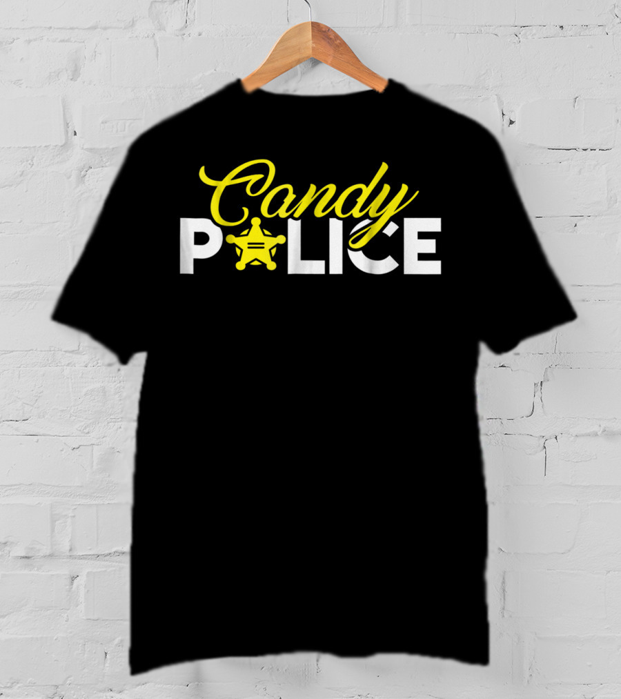 Candy Police Halloween Badge Humor T-Shirt