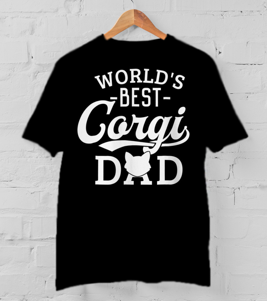 World's Best Corgi Dad Funny T-Shirt