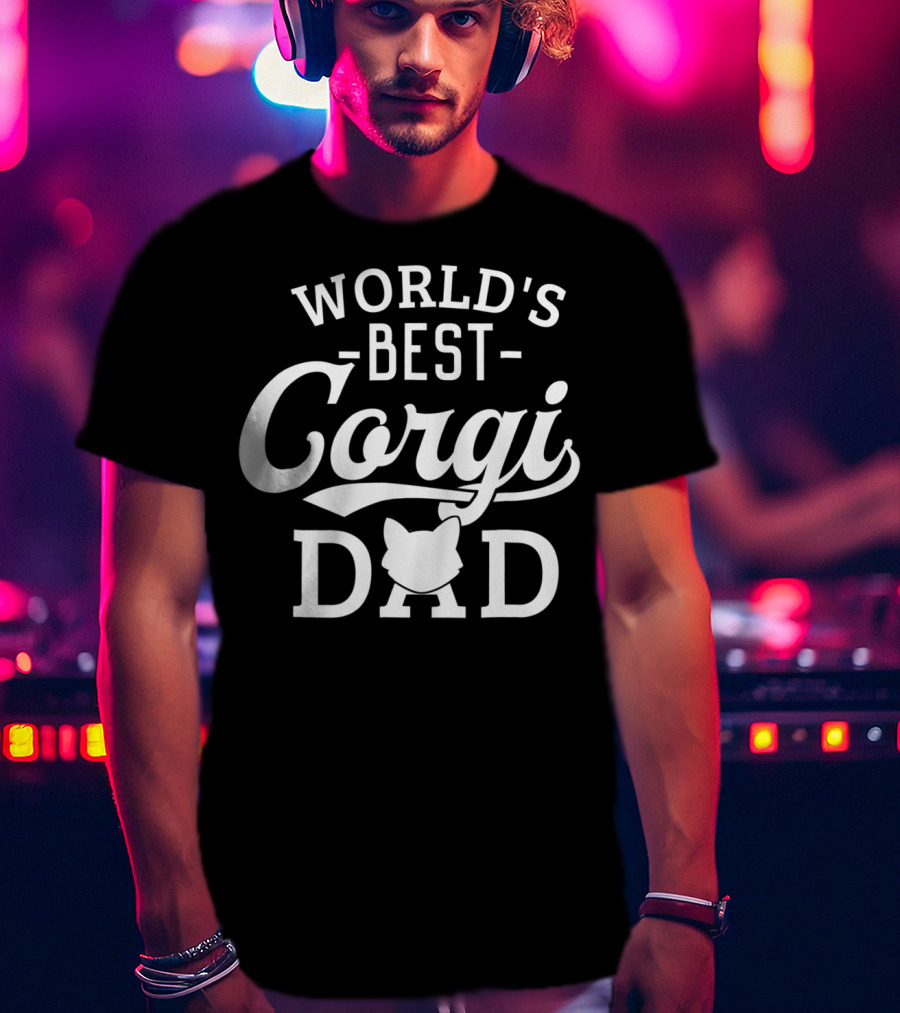 World's Best Corgi Dad Funny T-Shirt