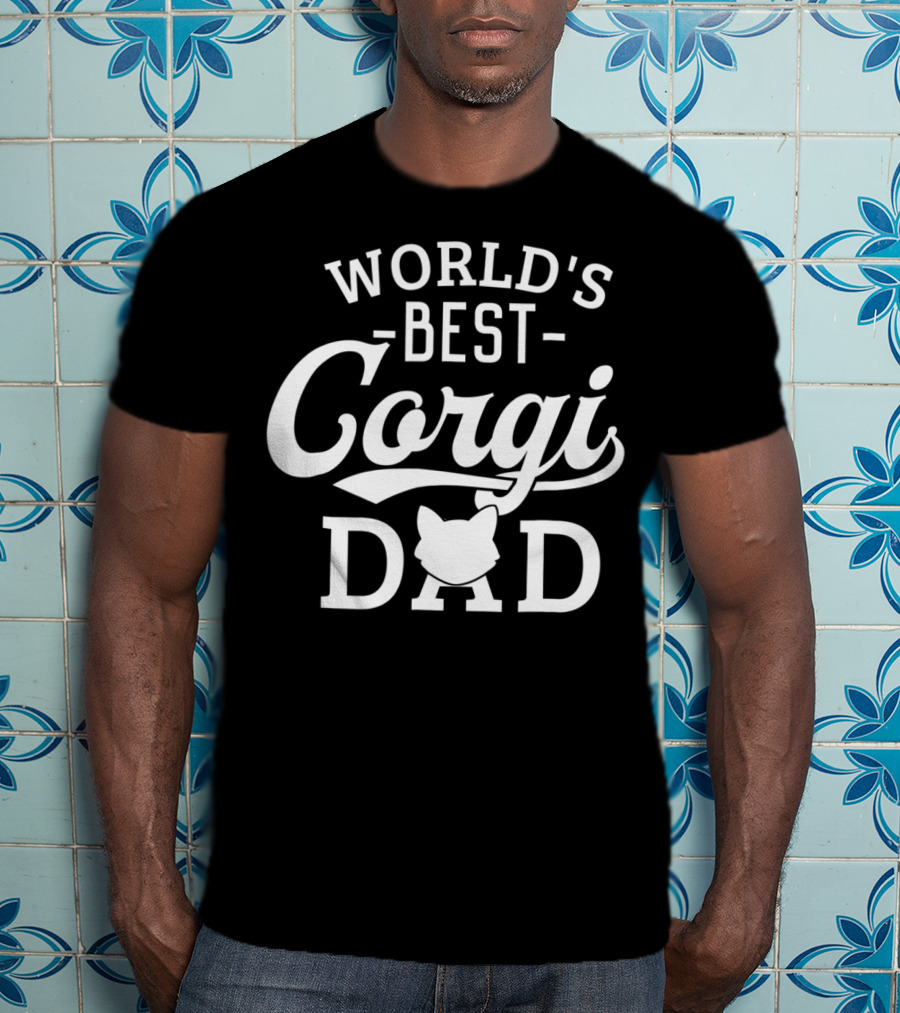 World's Best Corgi Dad Funny T-Shirt
