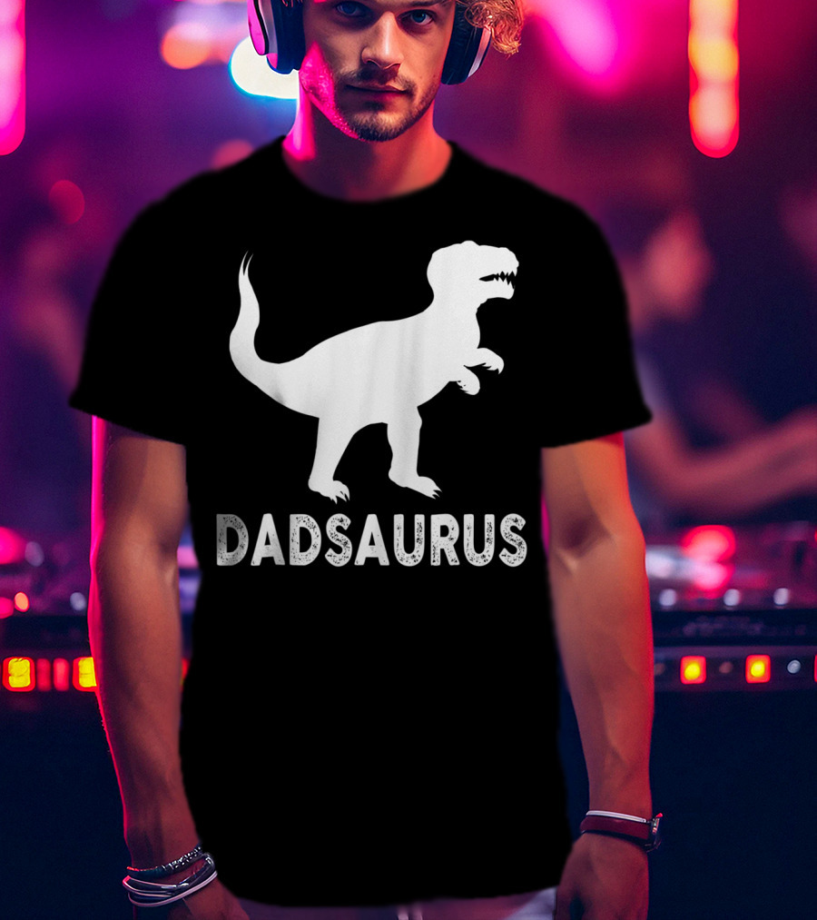 Dadsaurus Dad Dinosaur Men Daddy65 T-Rex T-Shirt