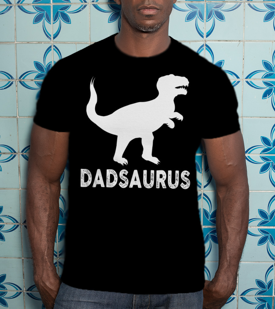 Dadsaurus Dad Dinosaur Men Daddy65 T-Rex T-Shirt