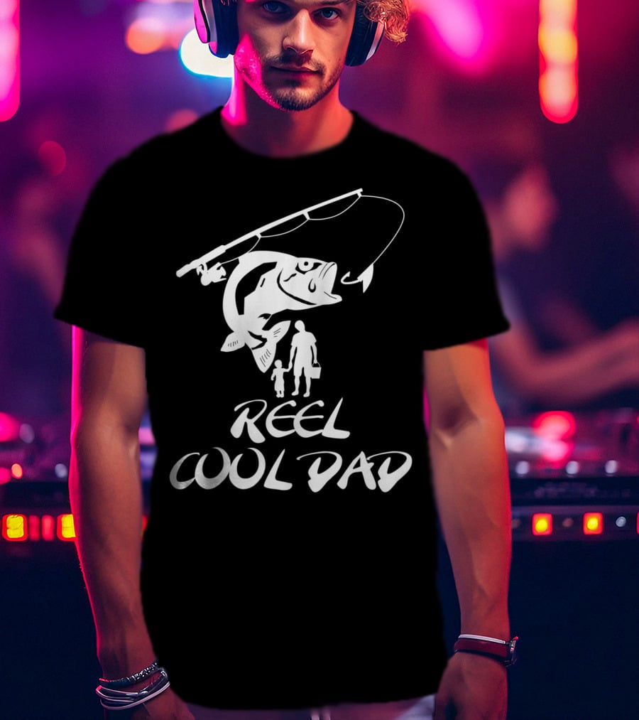 Father And Son Fishing Reel Cool Dad T-Shirt