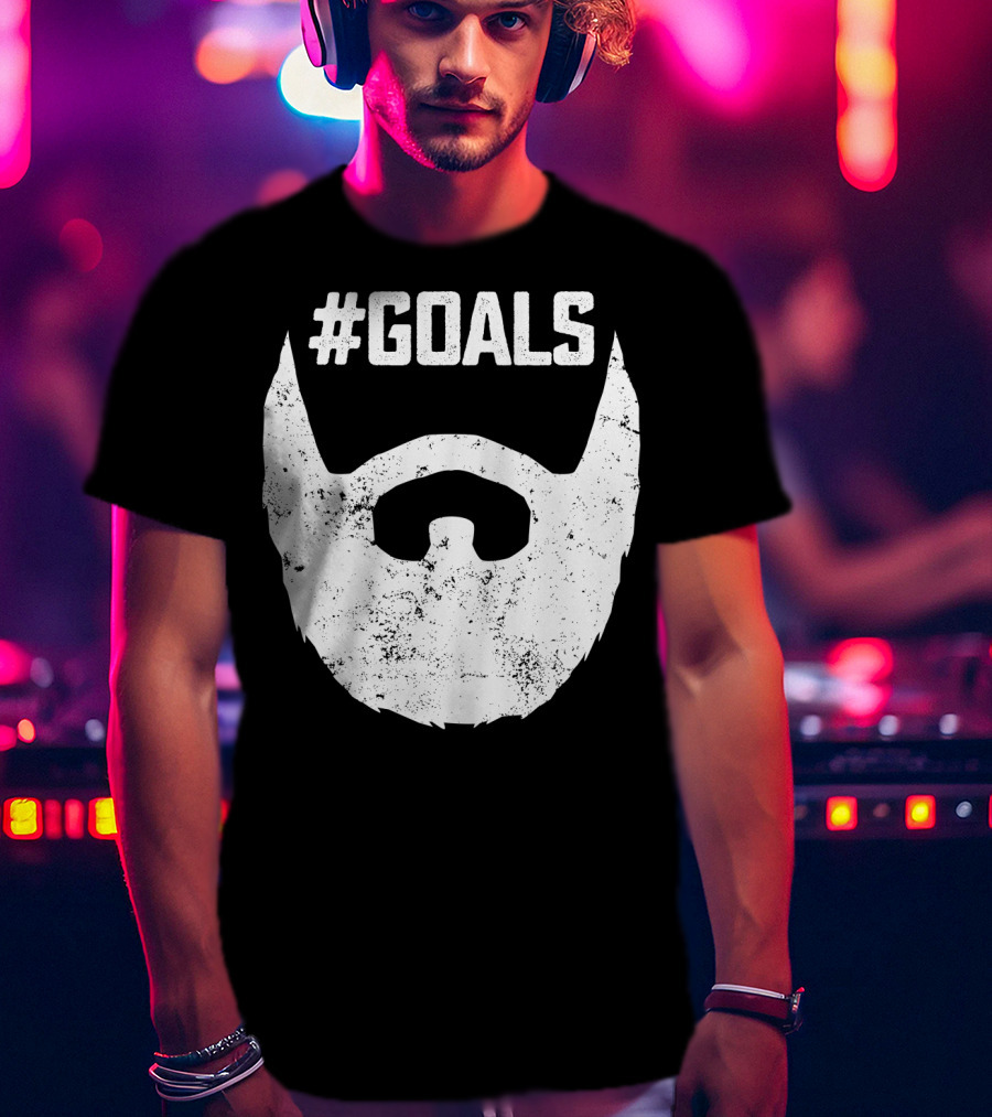 Goals Beard For Bearded Dad Husband T-Shirt