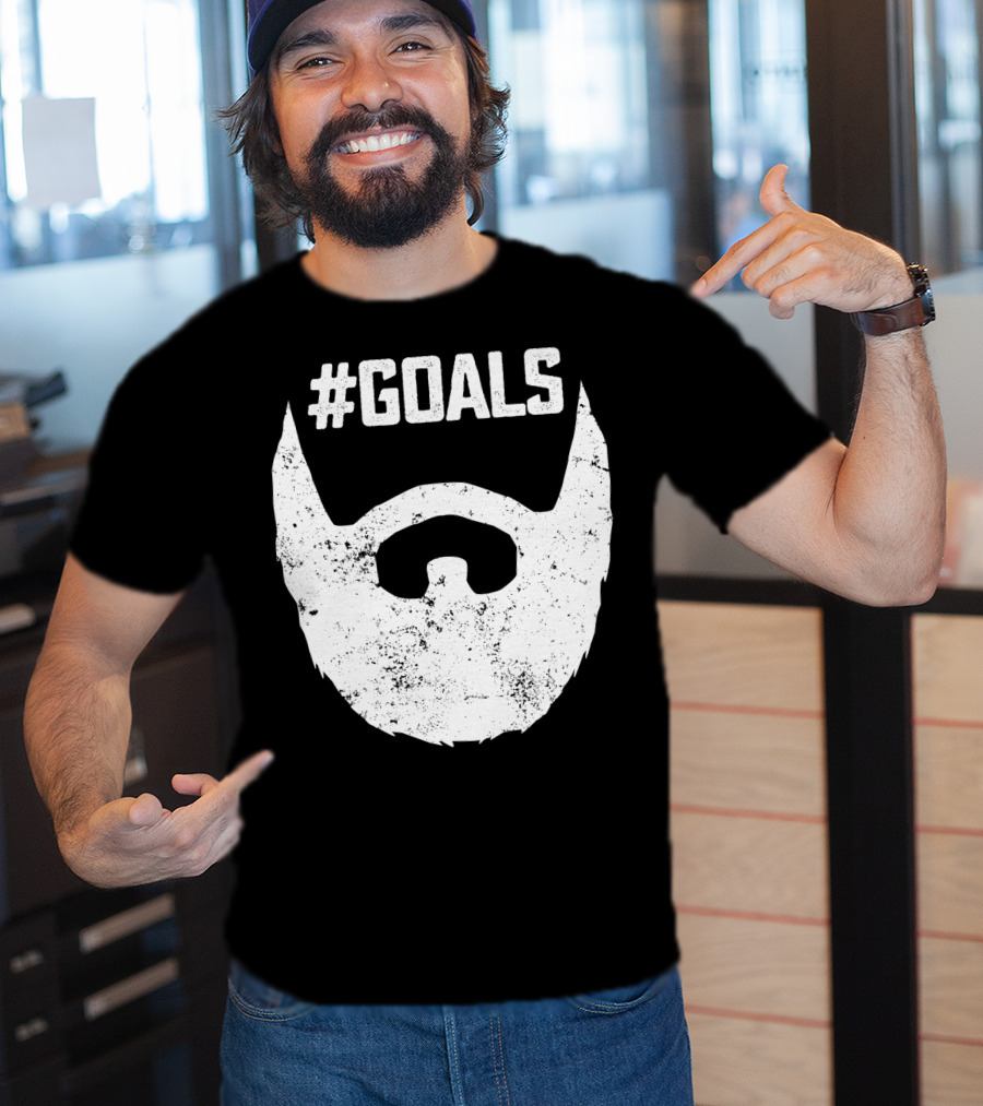 Goals Beard For Bearded Dad Husband T-Shirt